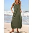 thumbnail image 5 of TEMOFON Sleeveless Dresses for Women Scoop Neck Casual Summer Dress Maxi Dresses with Pockets, 5 of 9