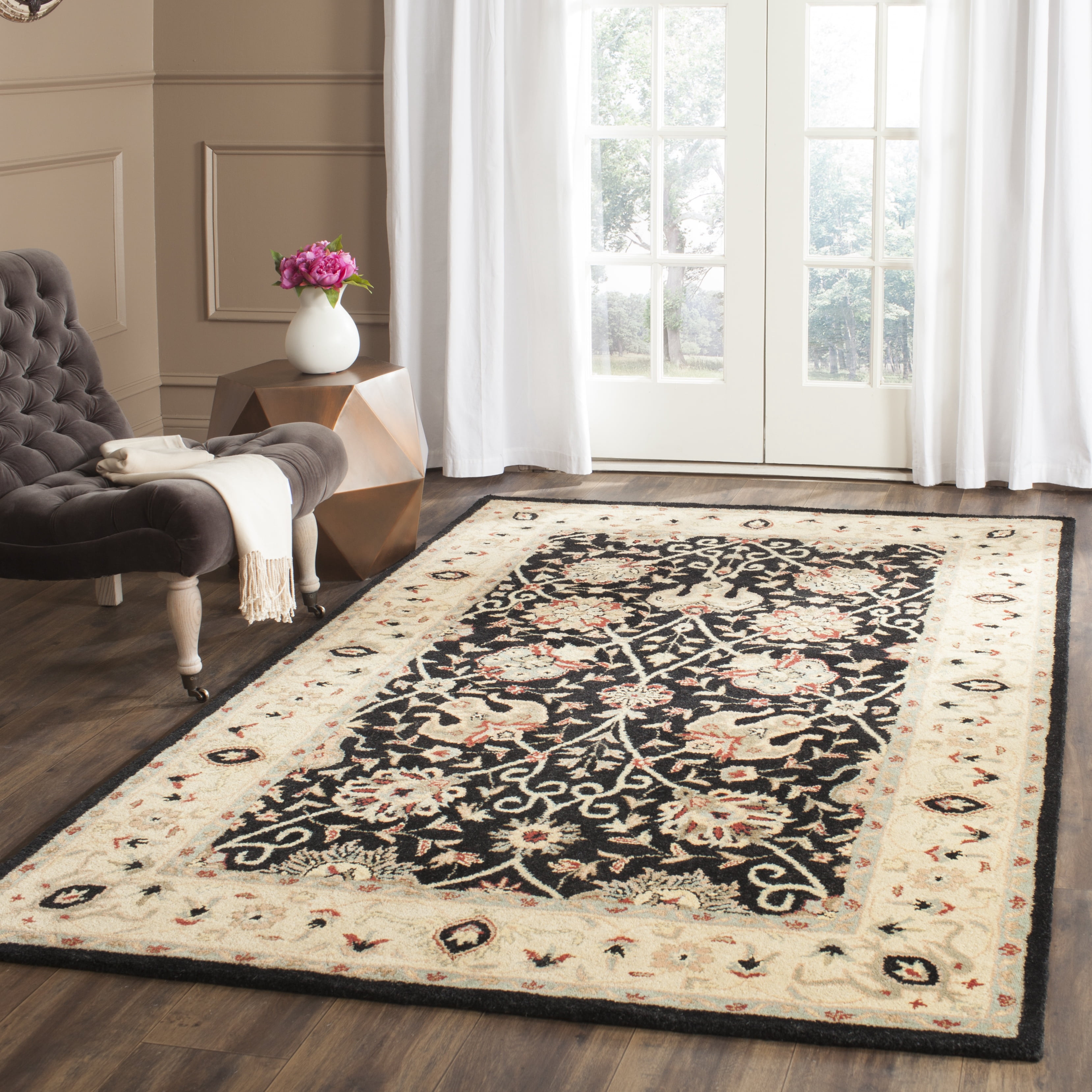SAFAVIEH Antiquity Lilibeth Oriental Wool Area Rug, Black, 8'3" x 11'