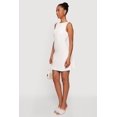 thumbnail image 2 of Women's Ruched Side Boat Neck Mini Dress, 2 of 3