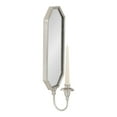 thumbnail image 4 of Kate and Laurel Wardelle Vintage Mirrored Wall Sconce, 7 x 5 x 18, Silver, Antique Scalloped Candlestick Holder with Mirror for Bathroom or Bedroom Wall Decor, 4 of 9