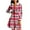 Hot Pink, variant on Women's Christmas Plaid Duffle Coat with Faux Fur Collar, Flannel Long Sleeve Loose Casual Jacket - Festive Outerwear Purple S