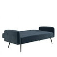 Z by Novogratz Stevie Futon, Convertible Sofa Bed & Couch, Blue Velvet