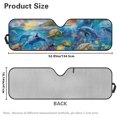 thumbnail image 7 of Uorisanigo Windshield Sunshade Front Window Sun Shade Foldable Ocean Dolphin Printed Sun Visor for Jeep Wrangler JL JLU 2018-2025 & Jeep Gladiator(JT) 2020-2025, UV Ray Reflector Heat Shield, 7 of 7