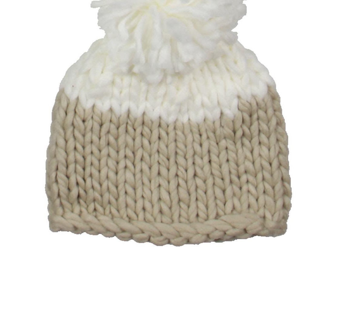 Free People Womens Cozy Up Pom Cold Weather Beanie Hat Ivory O/S - image 3 of 3