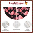 thumbnail image 4 of Daiia Hearts Drawing Merry Christmas Tree Skirt , Xmas Large Lace-up Tree Skirt, Santa Snowflakes Rustic Home Decorations New Year Party Farmhouse Decor-48", 4 of 7