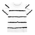 thumbnail image 2 of JOANKDMI Puff Sleeve Striped T Shirts Girls 6-7 Crewneck Short Sleeve Casual Tops Trendy Summer Graphic Basic Tees Pullover Blouse for Kids Everyday School Wear, 2 of 8
