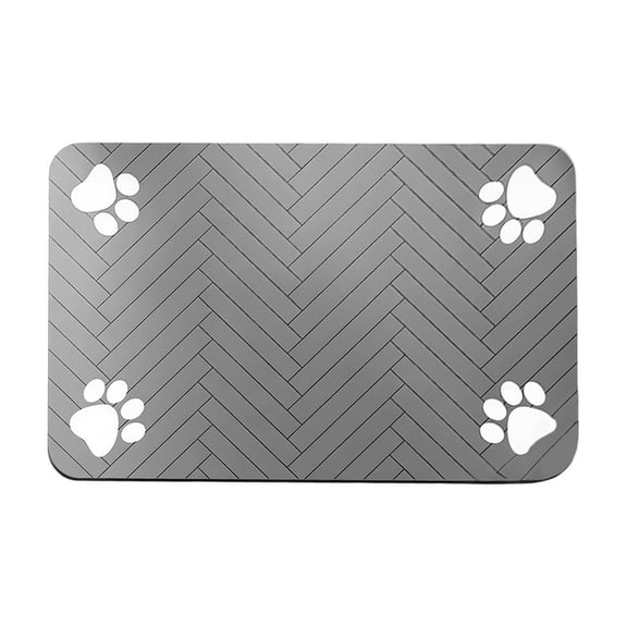 Absorbent Pet Feeding Mat-No Stains Quick Dry Dog Mat for Food and Water Bowl-Rubber Backing Dispenser Mat Accessories Supplies(12"X20")