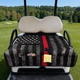 thumbnail image 2 of Yuyamidu American Flag Golf Cart Seat Covers with Pockets Red Line Golf Cart Seat Towel Blanket for Club Car Seats Covers Accessories, 4th of July, 2 of 8