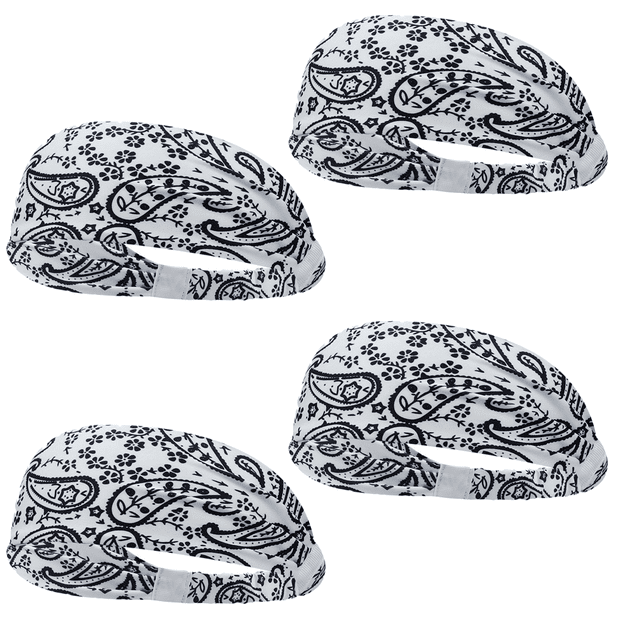 Diademas anchas para mujeres, bandas para la cabeza Boho Bandeau, envolturas para la cabeza de entrenamiento, envolturas para el cabello elásticas y antideslizantes