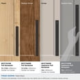 thumbnail image 3 of Amerock Ladera 18 inch (457mm) Center-to-Center Rectangle Matte Black Appliance Pull Backplate, 3 of 6