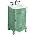 thumbnail image 3 of Elegant Kitchen and Bath 21 inch Single Bathroom vanity in Teak Color with ivory white engineered marble, 3 of 7