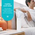 thumbnail image 2 of Homedics Humidificador portátil – Pequeños humidificadores de aire para recámara, plantas, oficina, viajes, humidificadores de niebla fría, luz de acento que cambia de color, 2 ajustes de niebla, blan, 2 of 5