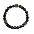 thumbnail image 2 of Black Lava Stone Bracelet for Daily Wear - Unisex Elastic Stretch Beaded Wristband Adjustable Energy Jewelry for All Occasions, 2 of 6