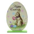 thumbnail image 1 of Wooden Easter Egg Table Decorations Spring Eggs Bunny Rabbit Design Tabletop Party Centerpiece Signs Rustic Wood Holiday Shelf Topper for Home Kitchen Office Mantle Decor, 1 of 9
