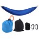 thumbnail image 1 of Hamaca para acampar JAAS portátil de paracaídas con bolsa de almacenamiento y mosquetón Azul, 1 of 5