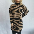 thumbnail image 1 of Ailaofu Women’s Mock Neck Sweater,Zebra Print Top,Knit Pullover Sweater Long Sleeve for Women Trendy 2025, 1 of 5