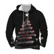 thumbnail image 1 of Sudadera con capucha para hombre, informal, con cordón, estampado navideño, deportiva, blusa de poliéster, 1 of 4