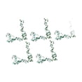 thumbnail image 4 of Guirnalda de rosas artificiales con peonías falsas, guirnalda decorativa colgante de rosas para Blanco Azul, 4 of 8