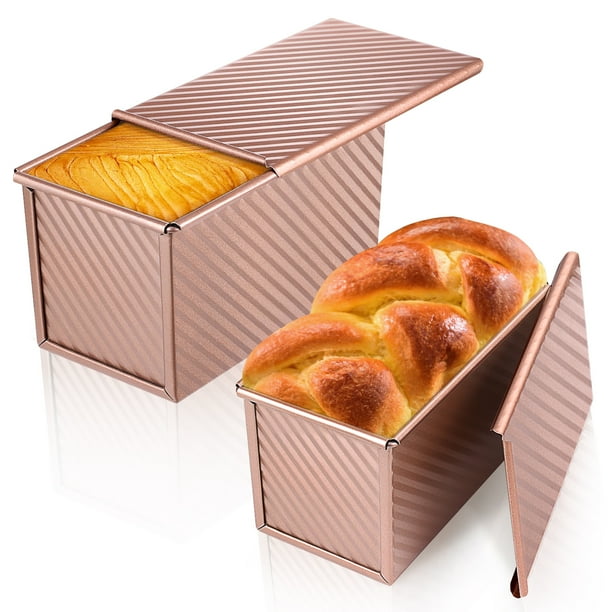Caja para Tostadas Pan Pullman 2 Piezas 1 0.5 Lb Con Tapa Hornear Walmart en linea