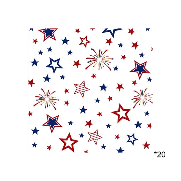 Cheapark 20 Pieces American Independence Day Themed Party Napkins Patriotic Decorative Paper Napkins For US National Day Festival Celebration