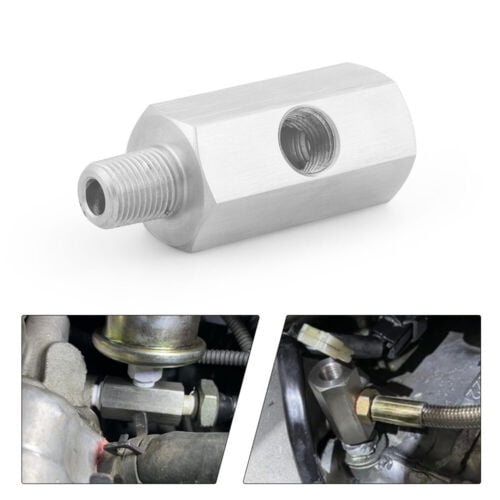 1/8" BSPT Female Oil Pressure Sensor Tee to 1/8 BSPT Male Adapter Supply Feed