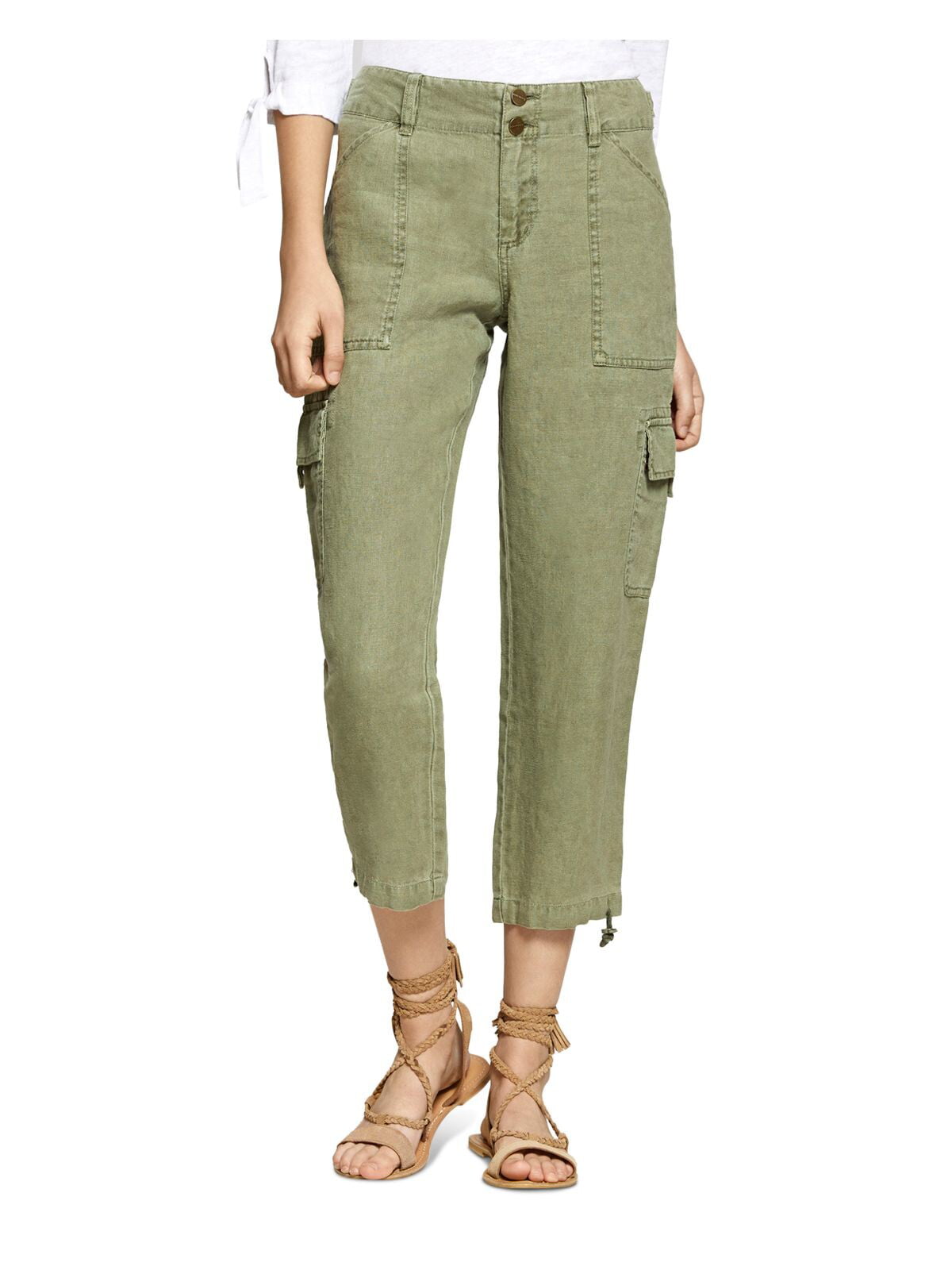 SANCTUARY Womens Green Terrain Cropped Casual Pants 26 Waist - Walmart.com
