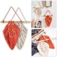 thumbnail image 4 of Macramé Colgante De Pared Decoración Pluma Algodón Tejido Hoja Sala De Estar Cabecero Puerta Porche Colgantes Boho Decoración Pared Tapiz Yuarrent HA023561-00, 4 of 7
