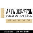 thumbnail image 2 of Artwork Please Do Not Bend Bent Art Detail Self-Inking Rubber Stamp Ink Stamper for Business Office - Red Ink - Large 2-3/4 Inch, 2 of 7