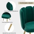 thumbnail image 3 of Velvet Dining Side Chair, Tina's Home Upholstered Accent Chair Metal Legs Living Room Bedroom,Green, 3 of 7