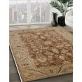 thumbnail image 2 of Ahgly Company Indoor Square Mid-Century Modern Camel Brown Oriental Area Rugs, 5' Square, 2 of 6