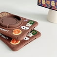 thumbnail image 7 of for iPad 6th Gen 2018 / 5th Gen 2017 9.7 inch Case Kids Shockproof Cover 3D Cartoon with Rotating Handle Stand Shoulder Strap Soft Silicone Child Case,Brown, 7 of 7