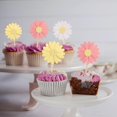 thumbnail image 4 of Ephlyn 24 adornos de papel con forma de margarita para cupcakes, 4 of 7