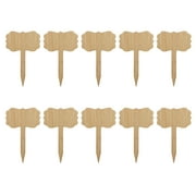 10pcs Plant Labels Bamboo Material Easy Writing 1/8 in Thickness Decorative Garden Markers for GardenerLace Shape