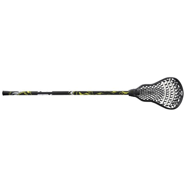 Stallion Mens LaCrosse Stick, White Head with Black Strings