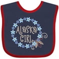 thumbnail image 3 of Inktastic Alaska Girl Forget-me-not Flower Girls Baby Bib, 3 of 4