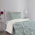 thumbnail image 5 of Ambesonne Geometric Quilted Bedspread Set 2 Pcs, Wavy Short Lines, Twin Size, Blue Grey Dust, 5 of 6