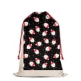 thumbnail image 3 of Christmas Bags Drawstring,Black Christmas Santa Pattern Large Xmas Christmas Gift Bags,Reusable for Xmas and New Year Party Favors and Supplies,27.6" X 19.7", 3 of 6