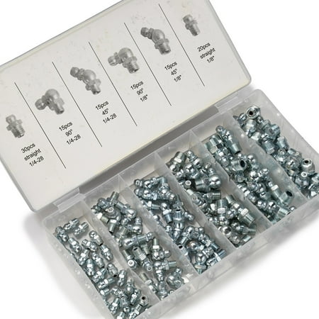 Hydraulic Tube Fittings - Neiko 50463A 110-Piece SAE Hydraulic Grease Fitting Kit