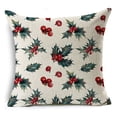 thumbnail image 4 of Funda de cojín de lino con estampado de plantas y pájaros para decoración del hogar, funda de almohada decorativa para sofá y coche, regalo de Navidad, 2023, 4 of 4