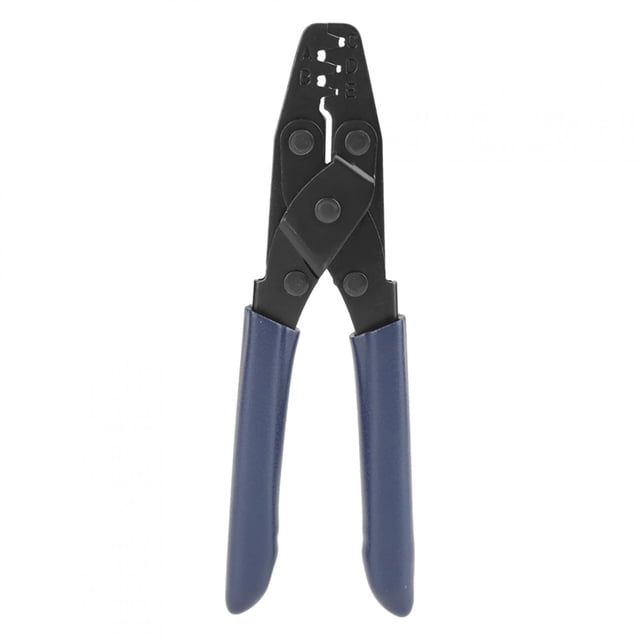 Alicates para prensar ANGGREK Prensador de terminales de alambre de trinquete Azul oscuro Negro 21,5 cm