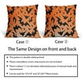 thumbnail image 6 of Halloween Pillow Covers 18x18 Set of 2 Orange Black Halloween Room Decor Halloween Bats Decorative Throw Pillows Holiday Decorations Pillowcase Outdoor Square Linen Cushion Case for Bed Sofa Couch, 6 of 6