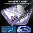 thumbnail image 2 of Dteck for Samsung Galaxy S24 FE Case Compatible with MagSafe,360° Full Body Case Built-in HD Touch Sensitive Screen Protector Shockproof Clear Cover for Galaxy S24 FE, Purple, 2 of 5