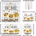 thumbnail image 6 of KOKGYM Home Sweet Home Sunflower Polyester Shower Curtain, 72" x 72" Waterproof, 6 of 9