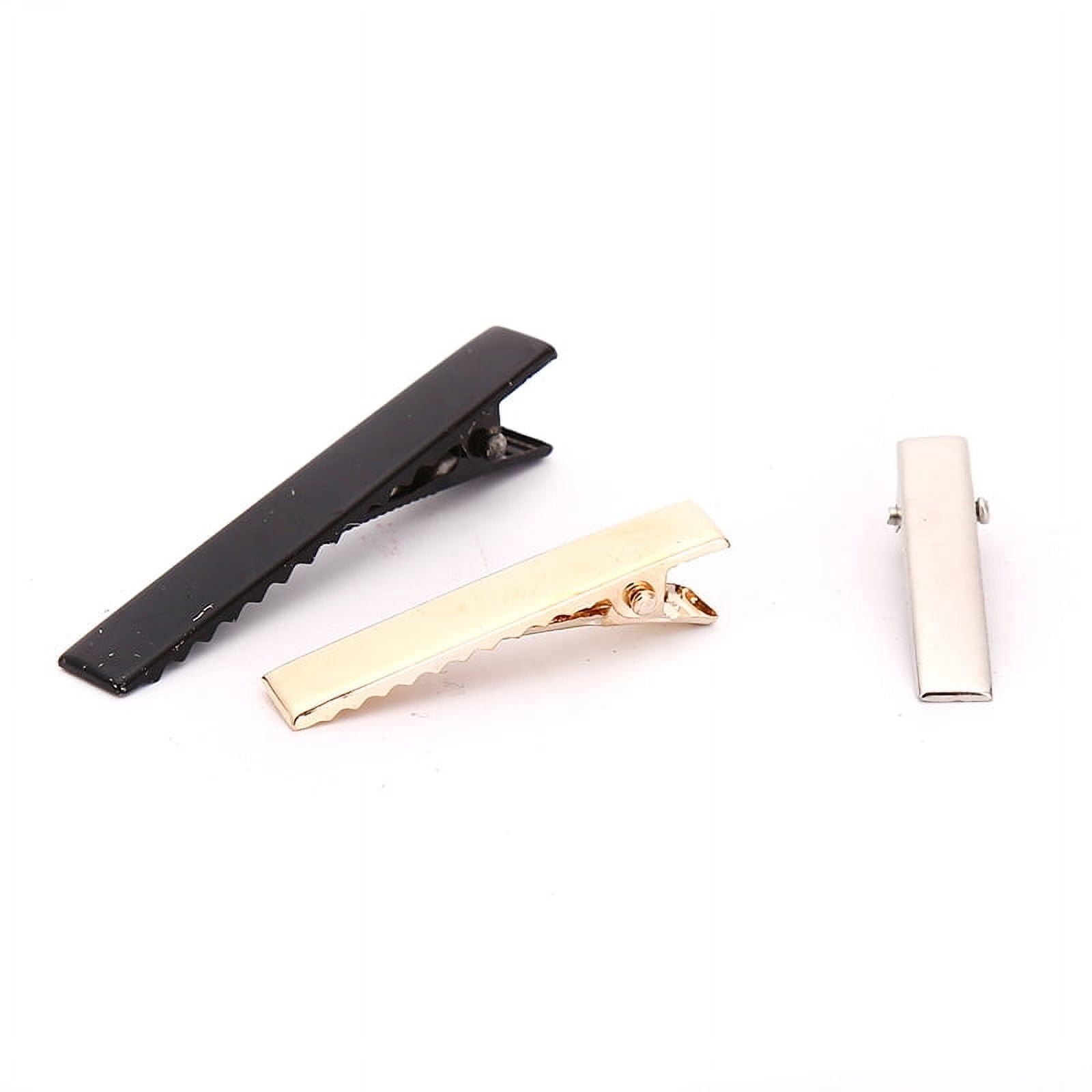 Racing Butterfly 100pcs Black Hairclips Single Prong Alligator Hairpin Blank Setting Hair Clips
