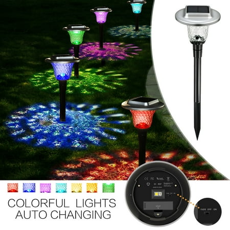 

RKSTN Solar Outdoor Lights Solar Outdoor Lighting for Road Courtyard and Garden Lighting Made of Stainless Steel and Stainless Steel Waterproof with Automatic Switch Bright White Light on Clearance