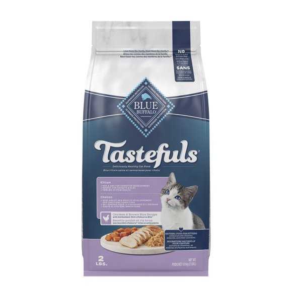 Blue Buffalo Tastefuls Natural Kitten Dry Cat Food, Chicken and Brown Rice Recipe 0.9kg