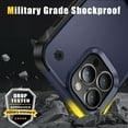 thumbnail image 3 of Dteck for iPhone 14 Pro Max Rugged Case with Kickstand, Military Grade Drop Protection Durable Touch Hard Shockproof TPU Bumper Case Cover for iPhone 14 Pro Max, Blue, 3 of 7