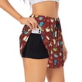 thumbnail image 2 of Haiem Coffee Cups Women's 2 in 1 Running Shorts - Lightweight Athletic Workout Gym Yoga Breathable Sports Shorts Liner with Phone Pockets-Small, 2 of 9
