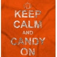 thumbnail image 2 of Keep Calm and Candy On Halloween Womens Slim Fit Graphic Tee Brisco Brands S, 2 of 5