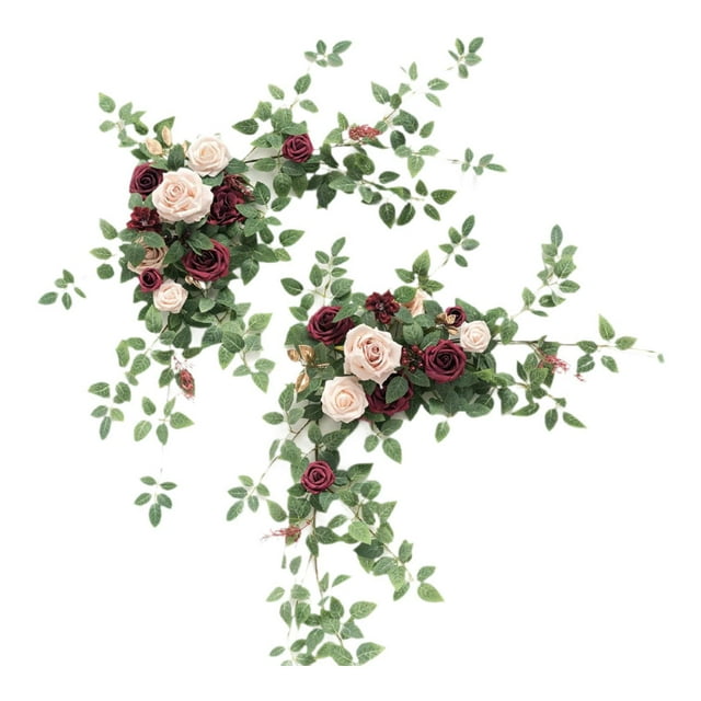 Juego de flores artificiales para puerta, guirnalda Floral colgante, decoración de boda, arco de boda, juego de flores para decoración de mesa y